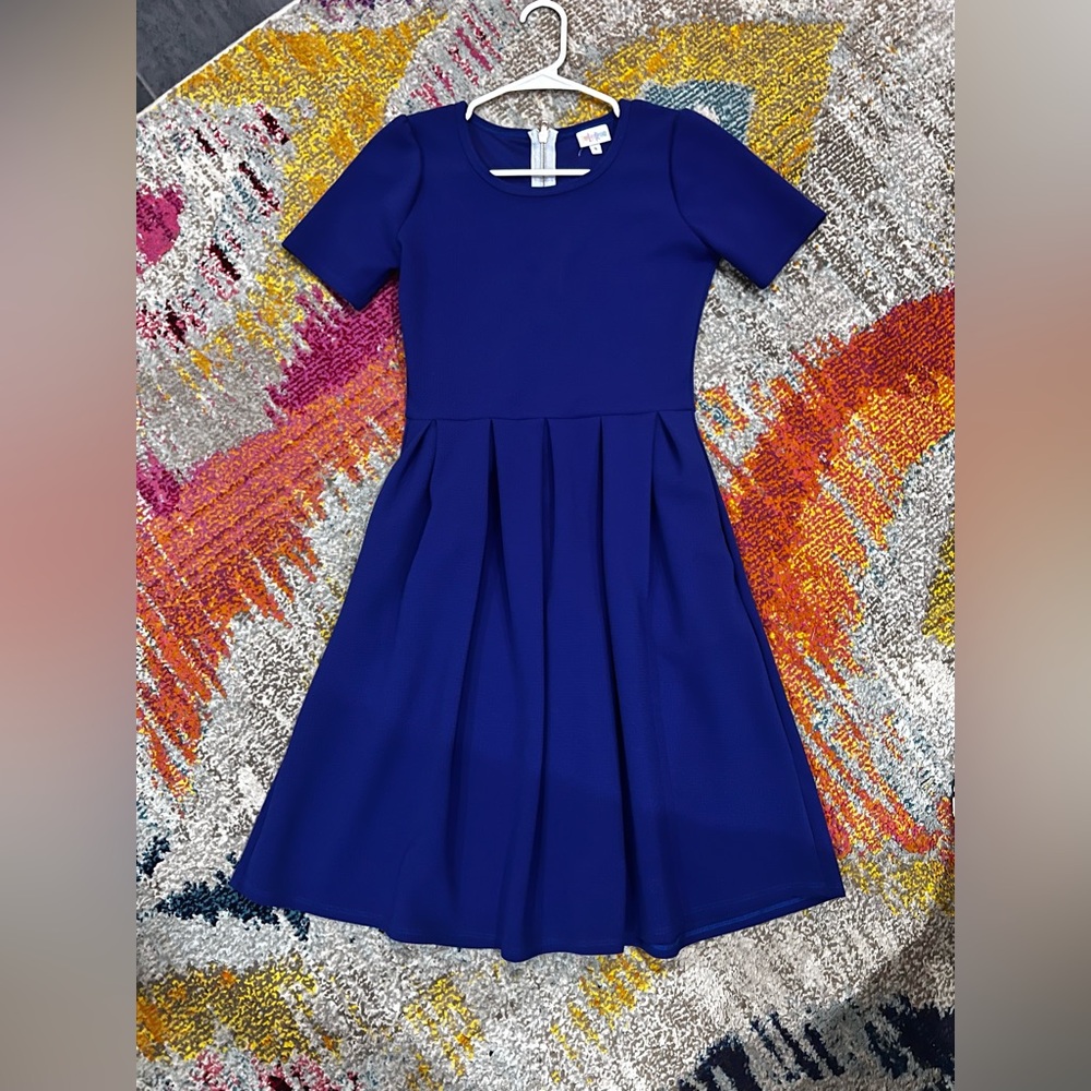 LuLaRoe Royal Blue Amelia Dress